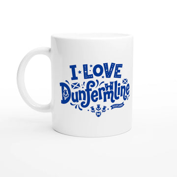 Scottish Mugs | I Love Dunfermline, Scotland