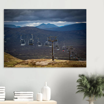 Glencoe Wall Art | Scottish Highlands Chairlift Print