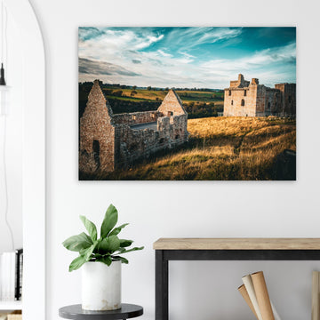 Crichton castle sunset wall art premium matte poster
