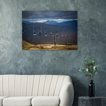 Glencoe Wall Art | Scottish Highlands Chairlift Print