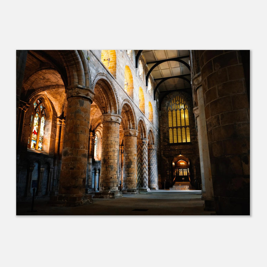 Dunfermline Abbey interior wall art gift for fans of historic Scottish architecture