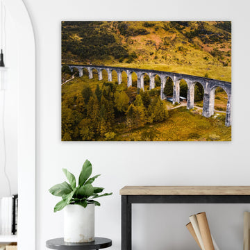 Glenfinnan Viaduct Scotland print in situ room mockup