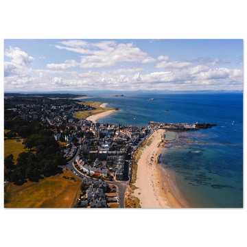 North Berwick aerial photograph showing town, beach and coastline