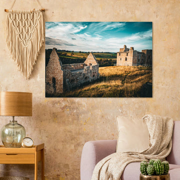 Crichton castle sunset wall art premium matte poster