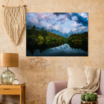 Loch Lochan sunset wall art premium matte poster