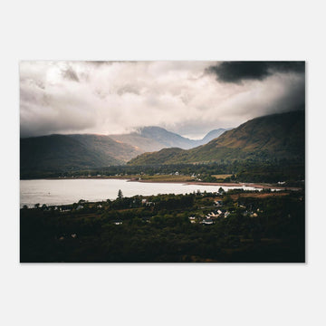 Ballachulish Glencoe Wall Art featuring a moody Highland village