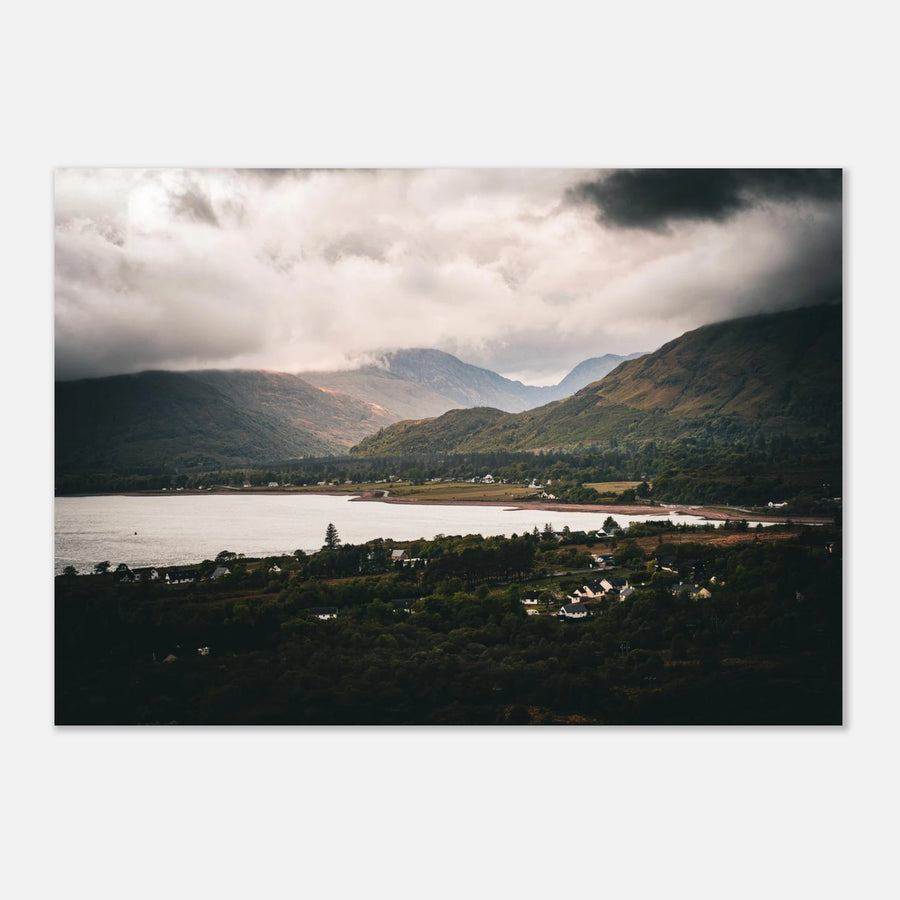 Ballachulish Glencoe Wall Art featuring a moody Highland village