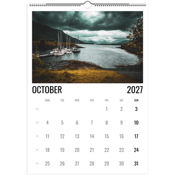 Glencoe 2027 calendar moody tones