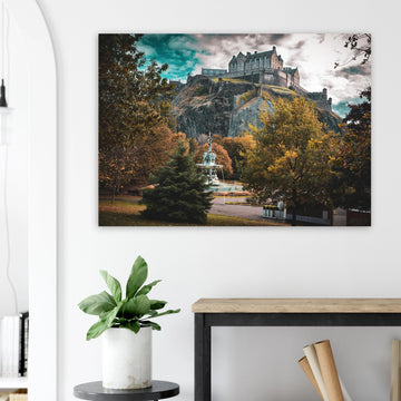 Edinburgh castle Ross Fountain poster on premium matte paper