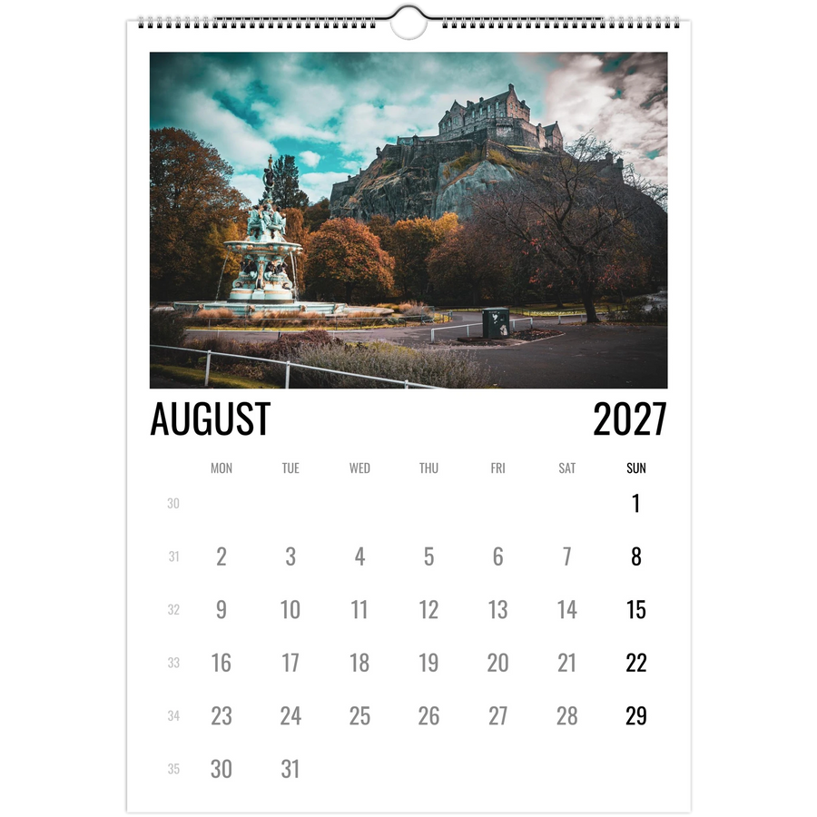Edinburgh calendar 2027