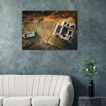 Crichton castle from above Midlothian Scotland poster on premium matte paper
