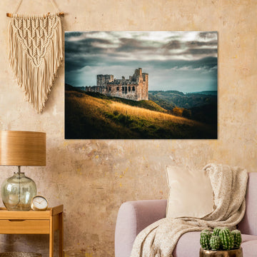Crichton castle sunset wall art premium matte poster