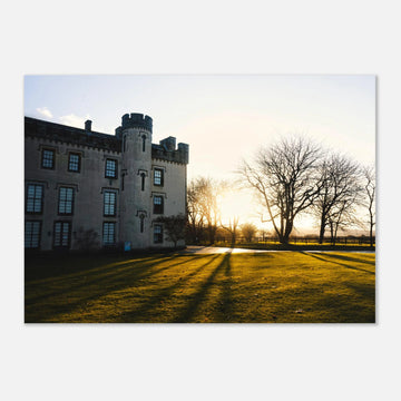 House of the Binns sunset wall art gift for Scotland fans who love stately homes and River Forth views