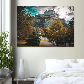 Edinburgh castle Ross Fountain poster on premium matte paper