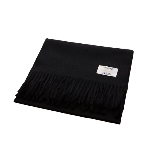 Cashmere Scarf | Black - Single colour beauty