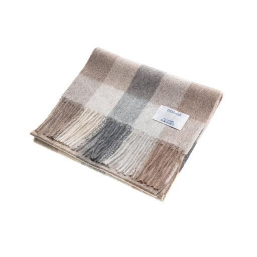 Cashmere Scarf | 5 Square Tartan - Brown/Black