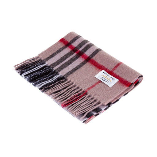 Lambswool Scarf | Enlarged Off Ctr Scotty Thom Camel