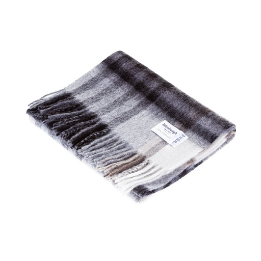 Lambswool Scarf | Chequer Grey Light Yellow