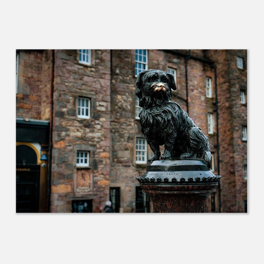 Greyfriars Bobby wall art print of famous Edinburgh statue