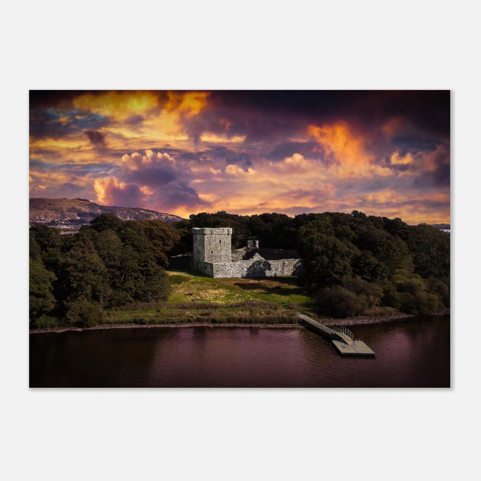 Loch Leven Castle Fife Scotland poster on premium matte paper