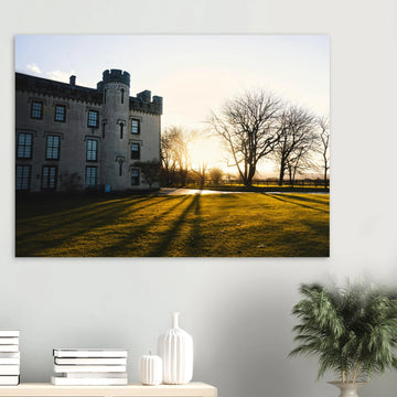 House of the Binns sunset wall art gift for Scotland fans who love stately homes and River Forth views