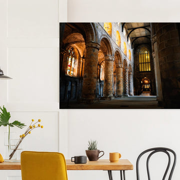 Dunfermline Abbey interior wall art gift for fans of historic Scottish architecture