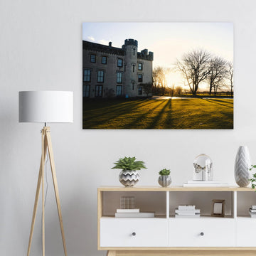 House of the Binns sunset wall art gift for Scotland fans who love stately homes and River Forth views