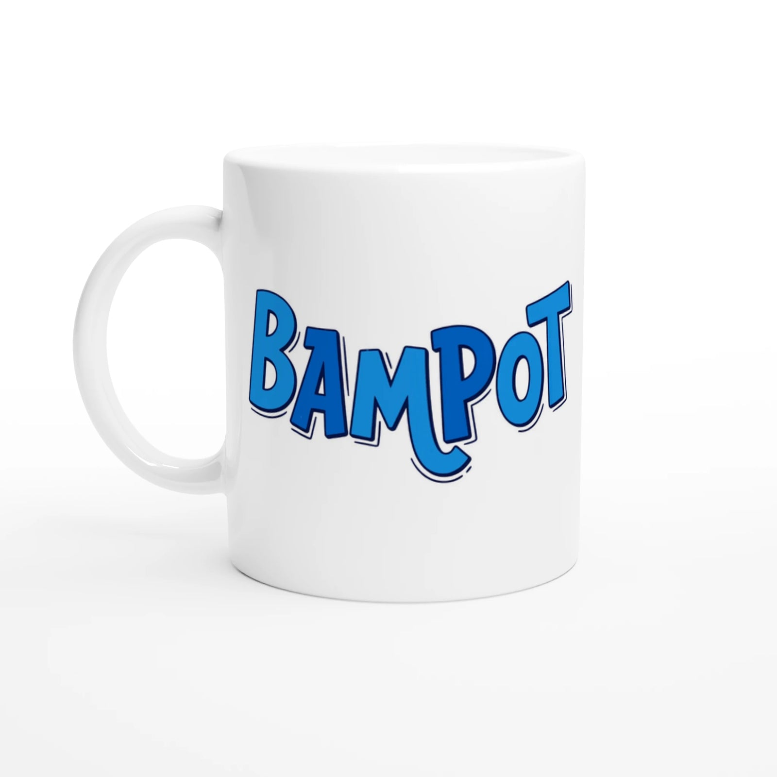 Front view of Scottish mugs Bampot ceramic mug on white background