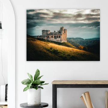 Crichton castle sunset wall art premium matte poster