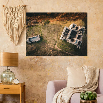 Crichton castle from above Midlothian Scotland poster on premium matte paper