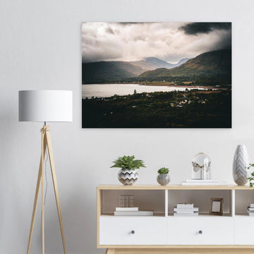 Ballachulish Glencoe Wall Art featuring a moody Highland village