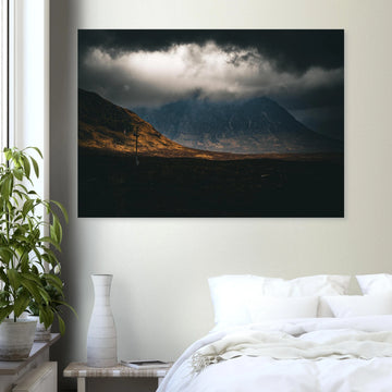 Glencoe Sunrise Wall Art | Dark Moody Buachaille Etive Mòr Print