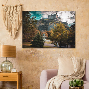 Edinburgh castle Ross Fountain poster on premium matte paper