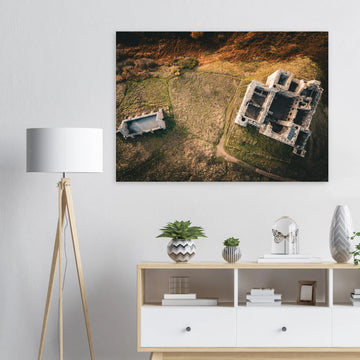 Crichton castle from above Midlothian Scotland poster on premium matte paper