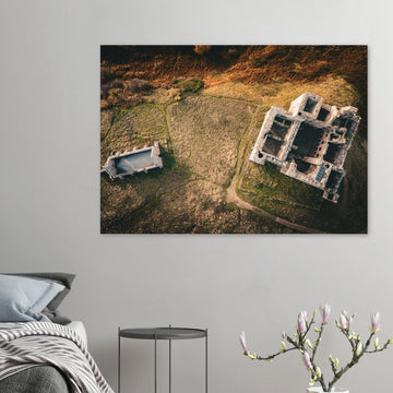 Crichton castle from above Midlothian Scotland poster on premium matte paper