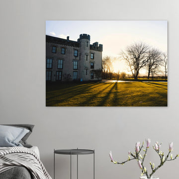 House of the Binns sunset wall art gift for Scotland fans who love stately homes and River Forth views
