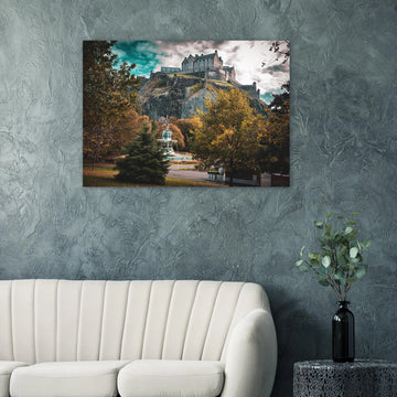 Edinburgh castle Ross Fountain poster on premium matte paper