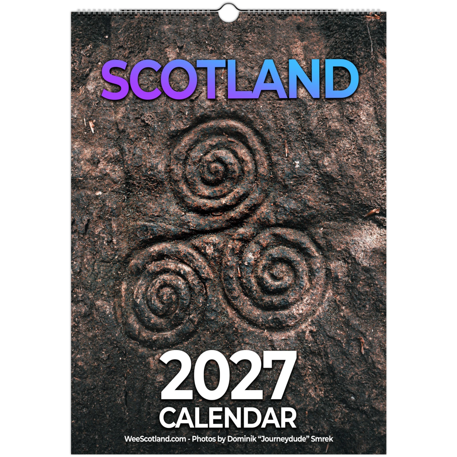 Scotland calendar 2027 cover with iconic Scottish landscape