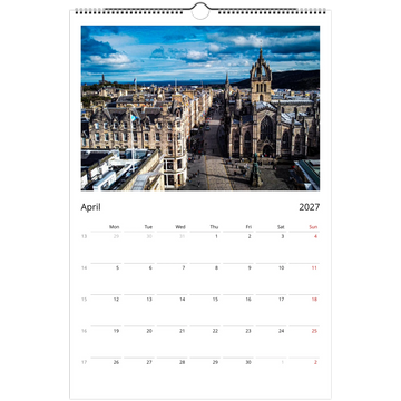 Edinburgh calendar 2027