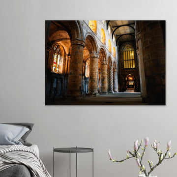 Dunfermline Abbey interior wall art gift for fans of historic Scottish architecture