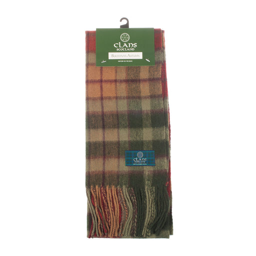 Lambswool scarf Buchanan Autumn tartan | Scottish clan tartan scarf