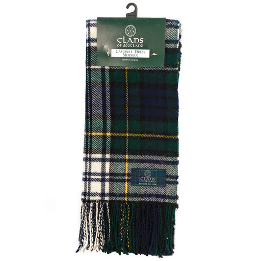Lambswool scarf Campbell Dress tartan | Scottish clan tartan scarf
