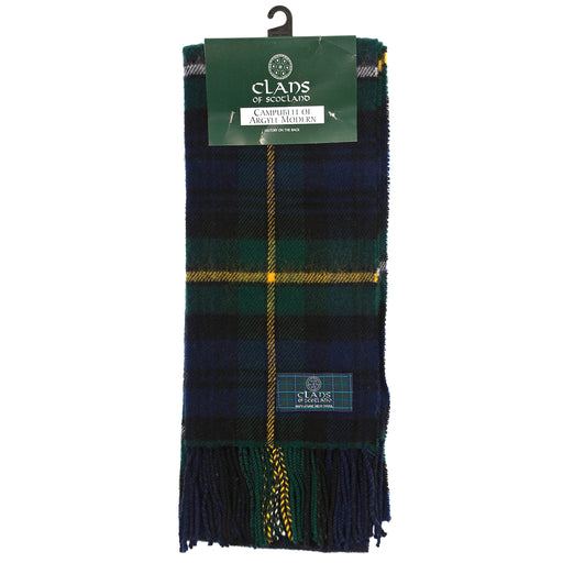 Lambswool scarf Campbell Of Argyll tartan | Scottish clan tartan scarf