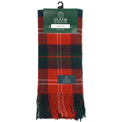 Lambswool scarf Chisholm tartan | Scottish clan tartan scarf