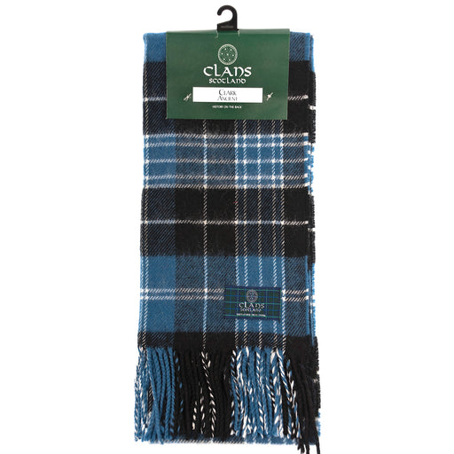 Lambswool scarf Clark Ancient tartan | Scottish clan tartan scarf