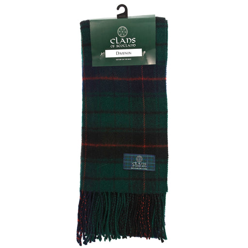 Lambswool scarf Davidson tartan | Scottish clan tartan scarf