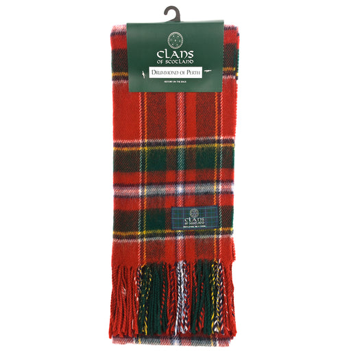 Lambswool scarf Drummond Of Perth tartan | Scottish clan tartan scarf