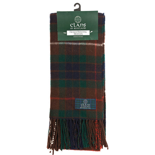 Lambswool scarf Fraser Hunting tartan | Scottish clan tartan scarf