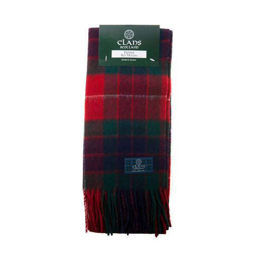 Lambswool scarf Fraser Red tartan | Scottish clan tartan scarf