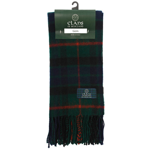 Lambswool scarf Gunn tartan | Scottish clan tartan scarf